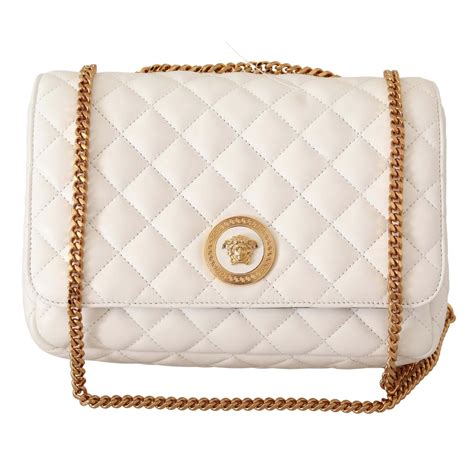 white versace felicitas chain shoulder bag|White Versace Handbags .